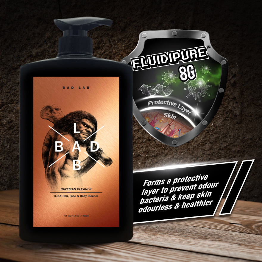 CAVEMAN CLEANER - CLASSIC 3-in-1 For Face, Hair & Body - 800ml (Bundle Exclusive)