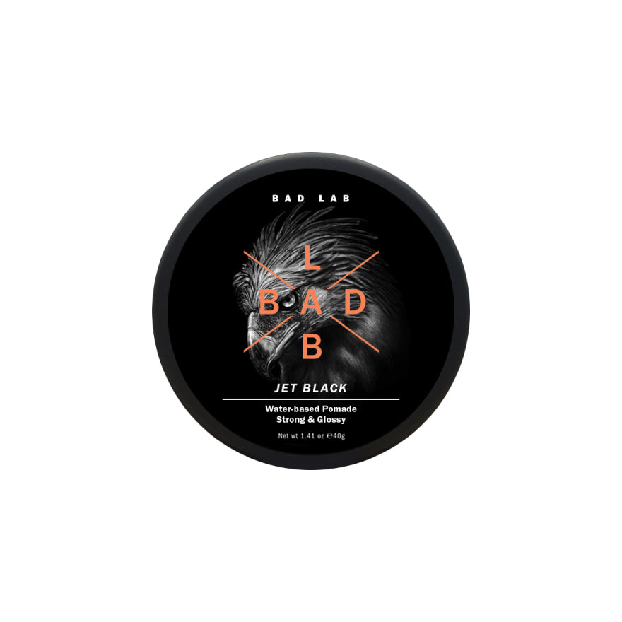 JET BLACK WATER-BASED HAIR POMADE - STRONG & GLOSSY