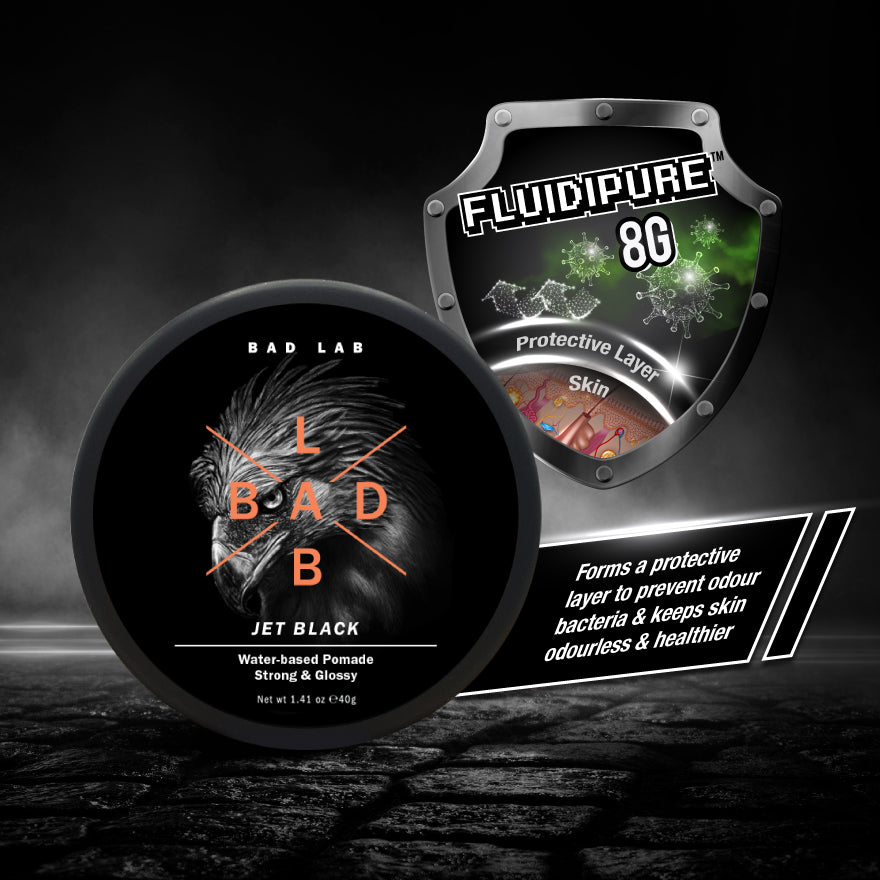 JET BLACK WATER-BASED HAIR POMADE - STRONG & GLOSSY