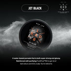 JET BLACK WATER-BASED HAIR POMADE - STRONG & GLOSSY