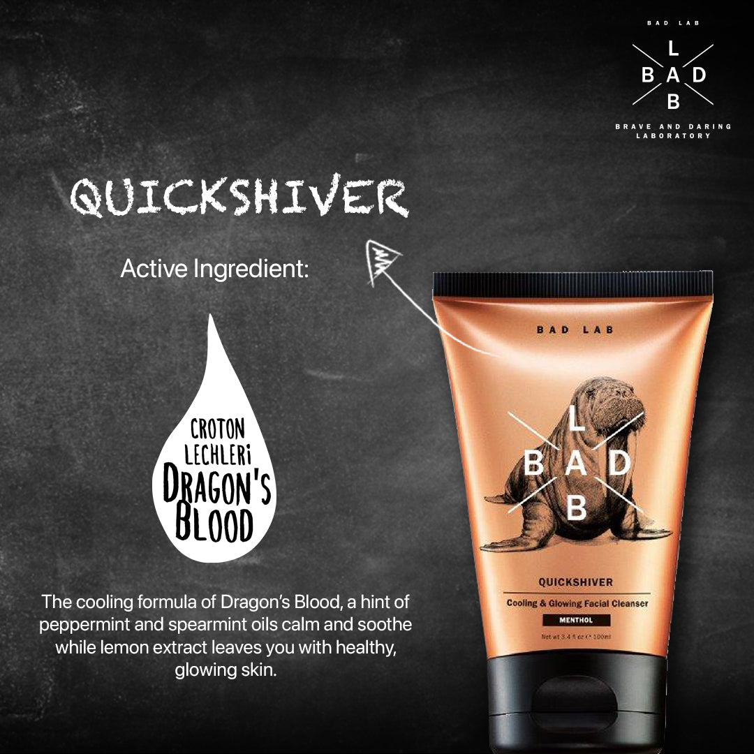 QUICKSHIVER EXTRA COOLING FACIAL CLEANSER - 100ml