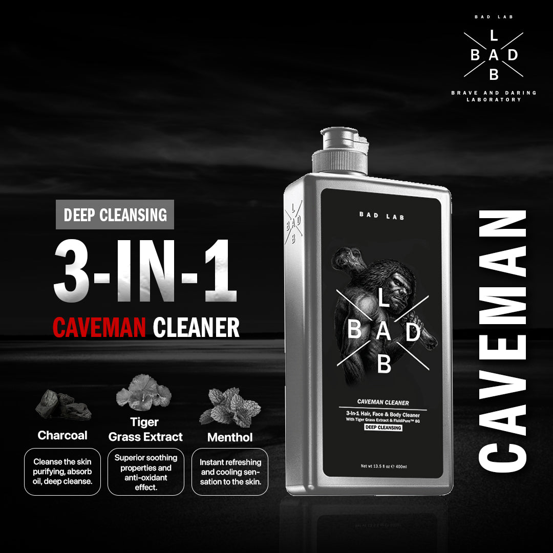 CAVEMAN CLEANER  DEEP CLEANSING 3-in-1 For Face, Hair & Body - 400ml