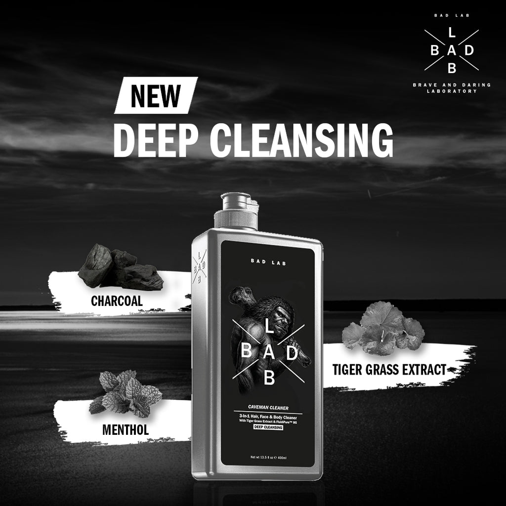 CAVEMAN CLEANER  DEEP CLEANSING 3-in-1 For Face, Hair & Body - 400ml