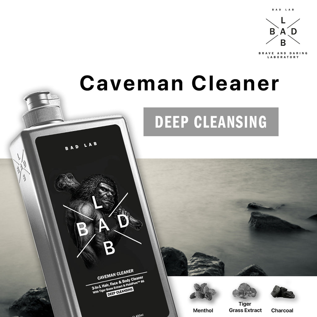 CAVEMAN CLEANER  DEEP CLEANSING 3-in-1 For Face, Hair & Body - 400ml
