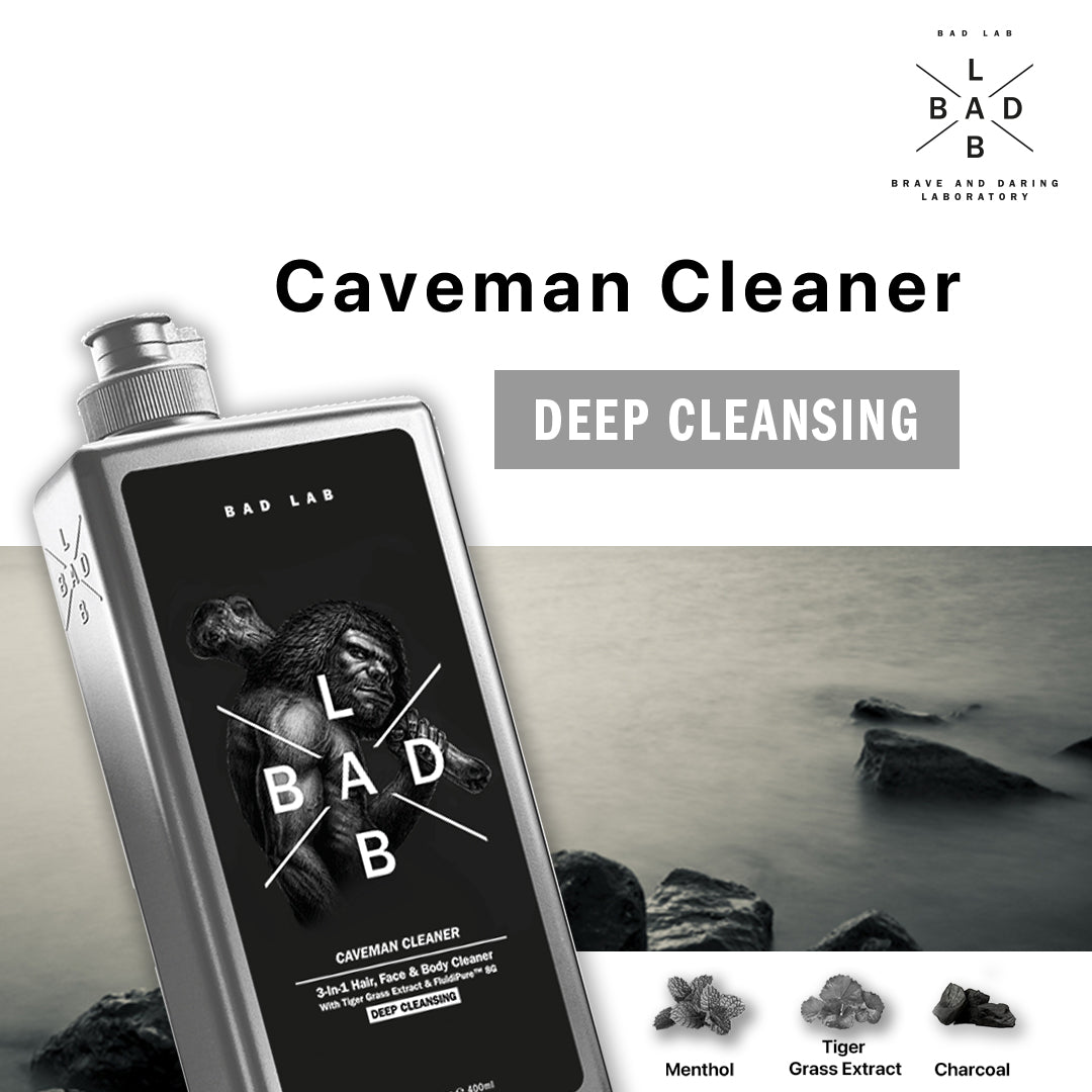 CAVEMAN CLEANER  DEEP CLEANSING 3-in-1 For Face, Hair & Body - 400ml